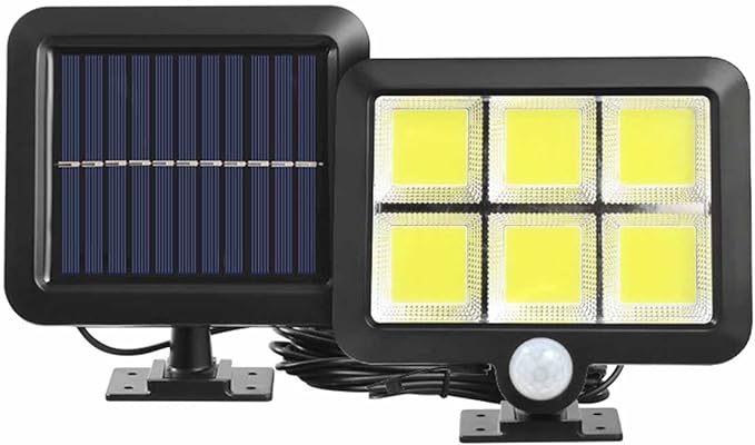 Foco solar con panel y sensor de movimiento