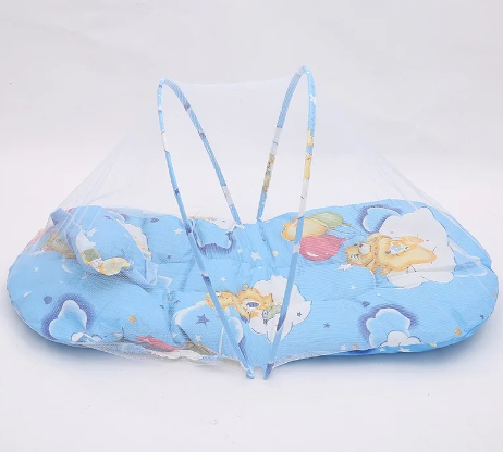 CAMA MOSQUITERO PARA BEBE CELESTE